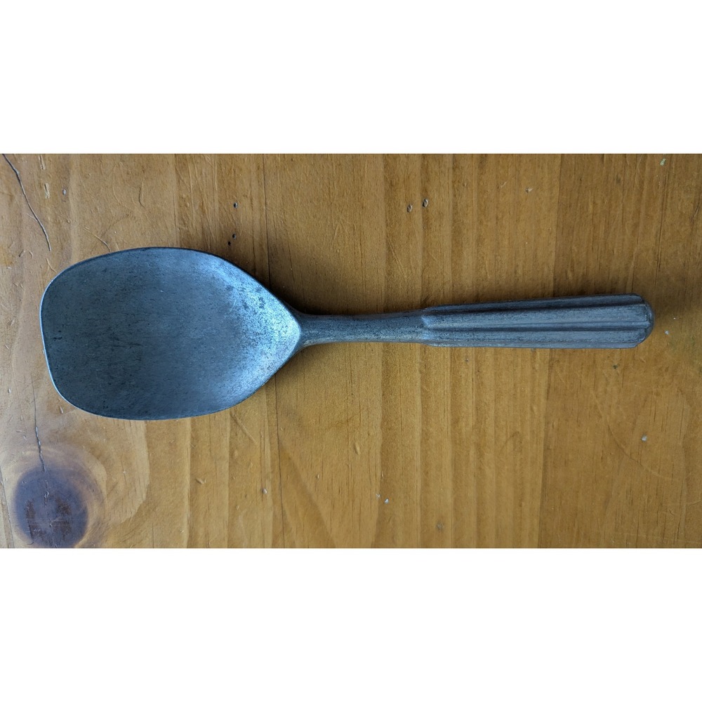 Vintage Cast Aluminum Ice Cream Spade Rice Paddle Ribbed Handle 4PA1 9 Inch